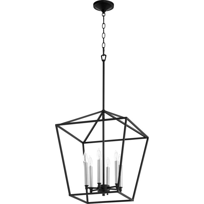 Lustree 6 lumières lanterne Arletta, Noir
