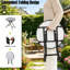 Round Tempered Glass Outdoor Side Table - 46 cm W 46 cm D