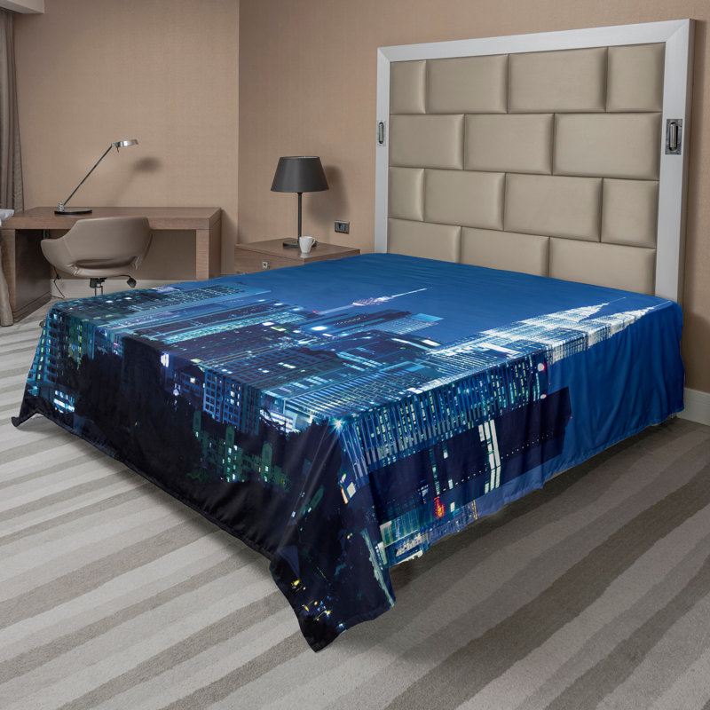 Drap plat Ambesonne Landscape Kuala Lumpur, Très grand californien