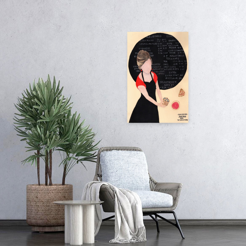 Cafe Barista Offerings Contemporary Wall Art Print, 24" H x 16" W