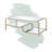 Galilea Rectangular Coffee Table with Storage in Gold and Mirrored