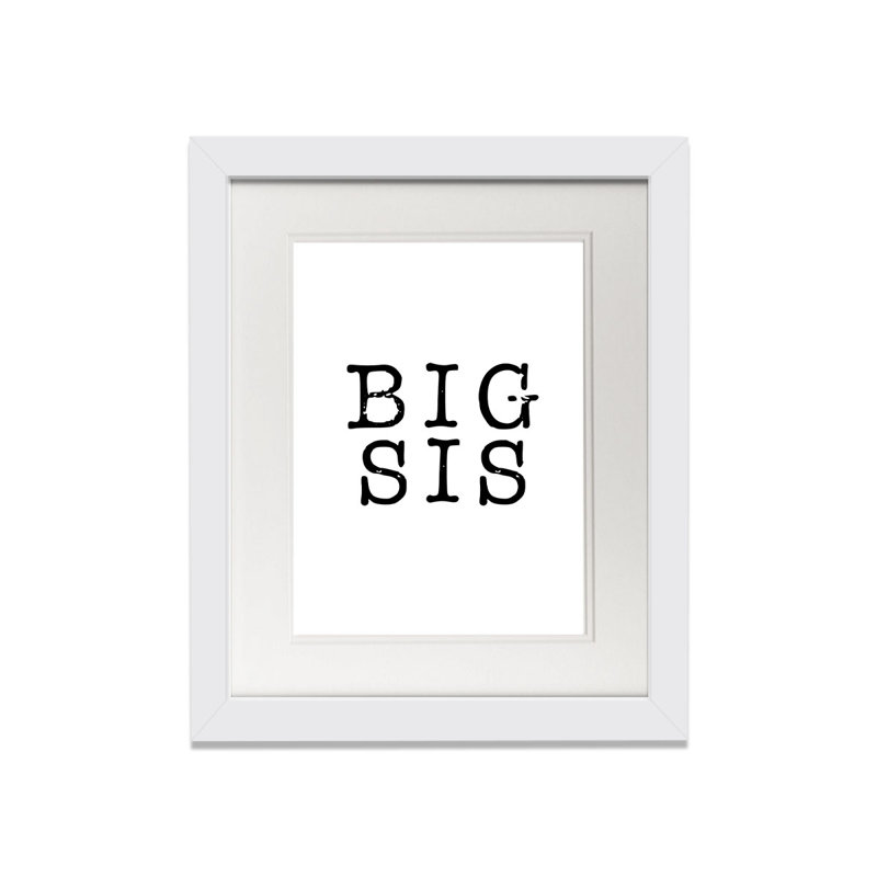 Big Sis, art encadré, H 14 po x l 11 po x P 1 po