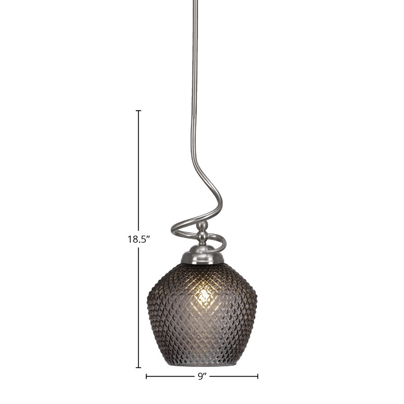 Capri Stem Hung Pendant, Brushed Nickel