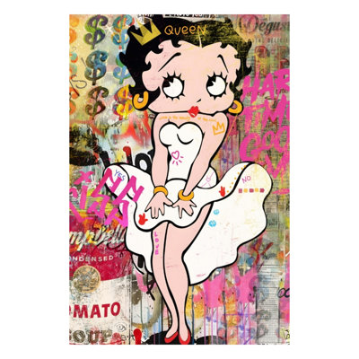 Art mural rétro sur toile - 32 po x 48 po