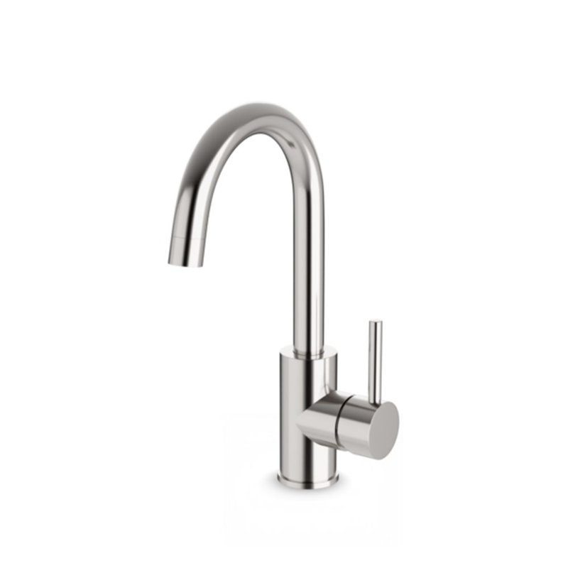 Round Bar Faucet, Brushed Nickel