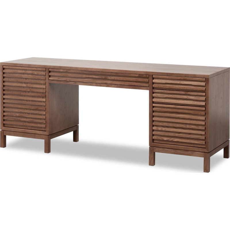 Bureau à trois tiroirs Finnian Tanner, Brun