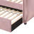 Dominick Tufted Velvet Daybed with Trundle & Wooden Legs-758351979