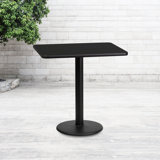 Carrus Rectangular Laminate Dining Table Top with Round Base