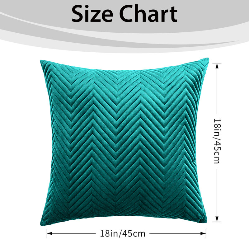 Aspire Homeware Embossed Square Velvet Cushion Cover, Pack of 12, Emerald