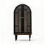 Bar Mid-Century en bois massif et verre