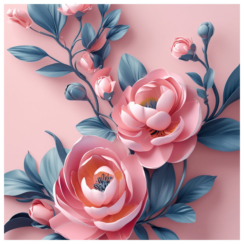 Housses de couette fleurs de pivoines roses, Grand lit
