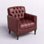 Fauteuil en cuir capitonné Annja-79522923