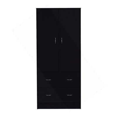 Armoire Edie, chambre à coucher, noir