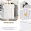 Meuble-lavabo de salle de bain en céramique de 21,6 po - rangement à droite, lavabo moderne et glamour de 21,6 po, conception moderne pour petits espaces-1562433574