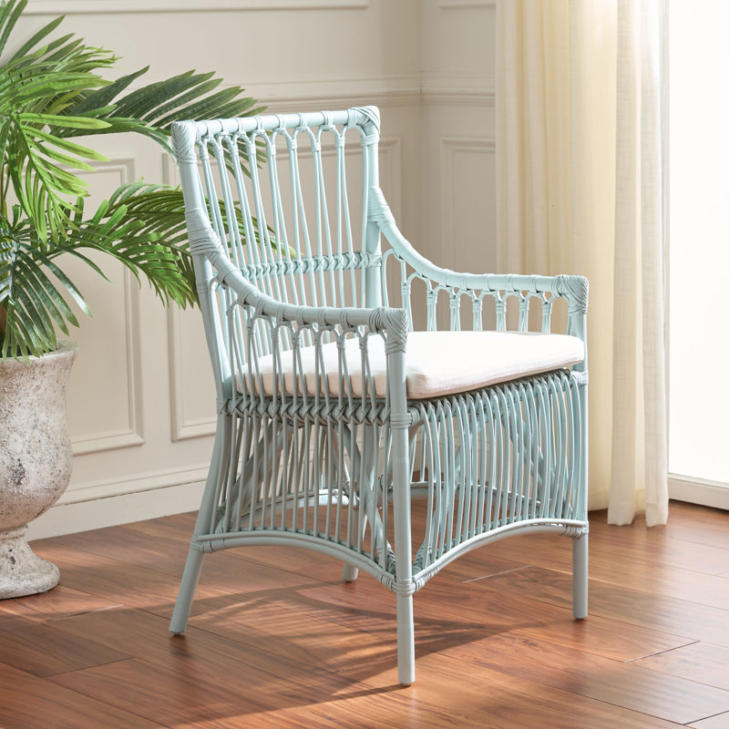Chaise tissée Bree, Bleu pâle