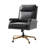 Heeg Transitional High-Back Genuine Leather Executive Office Chair with Nailhead Trim and Tilting Function-117302346
