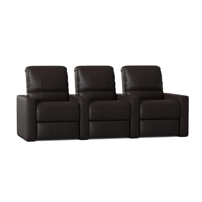 Rangée de sièges de cinéma maison Inuya (rangée de 3), Brun ultra foncé, Manuel