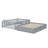 Daybed With Fence Guardrails And 2 Drawers, Split Into Independent Floor Bed & Daybed-1500904636