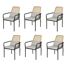 Outdoor Dining Chairs With Cushion (Set Of 6)