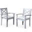 Chaises de salle à manger d'extérieur en bois massif pour 2 personnes - Gris argenté pour 2 personnes