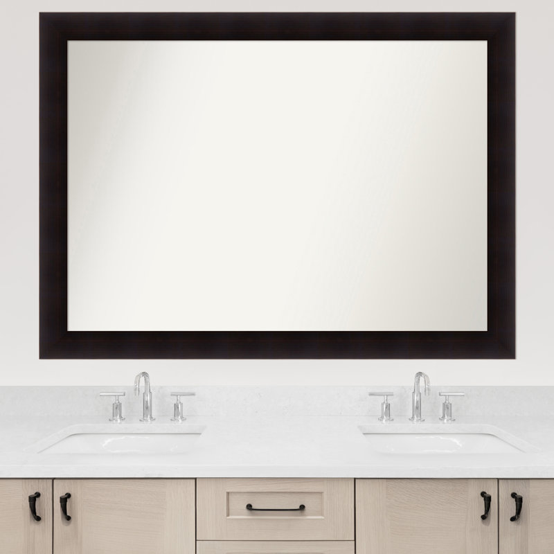 Miroir mural Jillissa, Rectangle, Noir, 37,75 po x 51,75 po