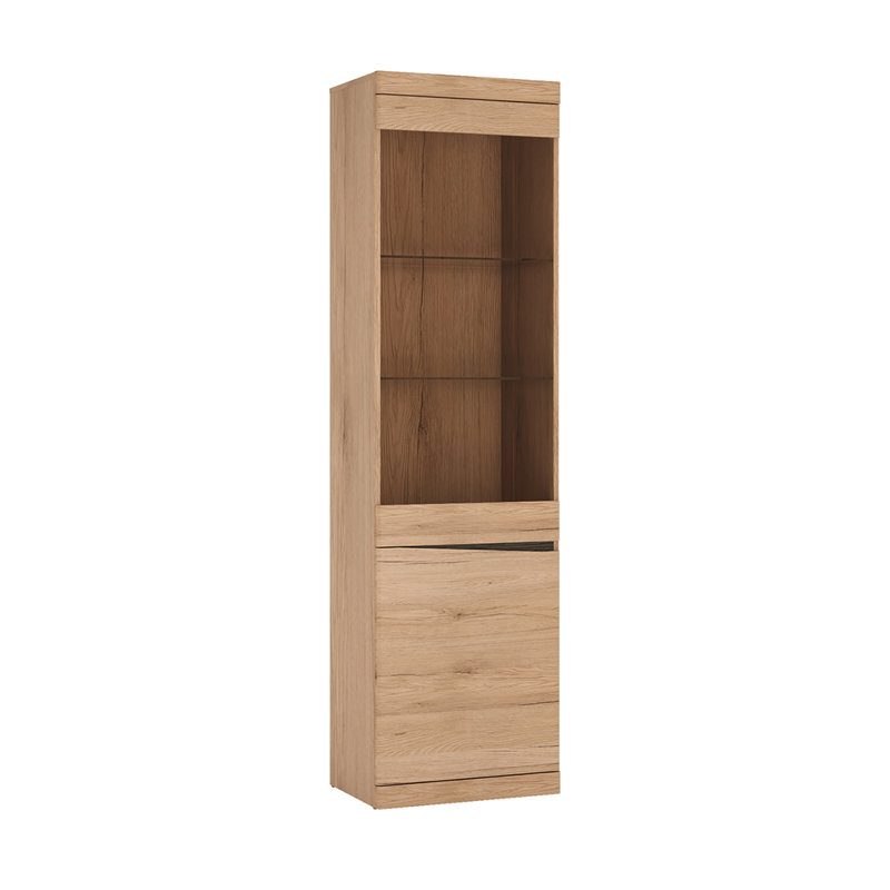 Aryanna Curio Cabinet with tempered glass, Left