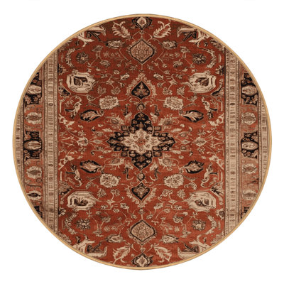 Machine Washable Persian Brown Area Rug
