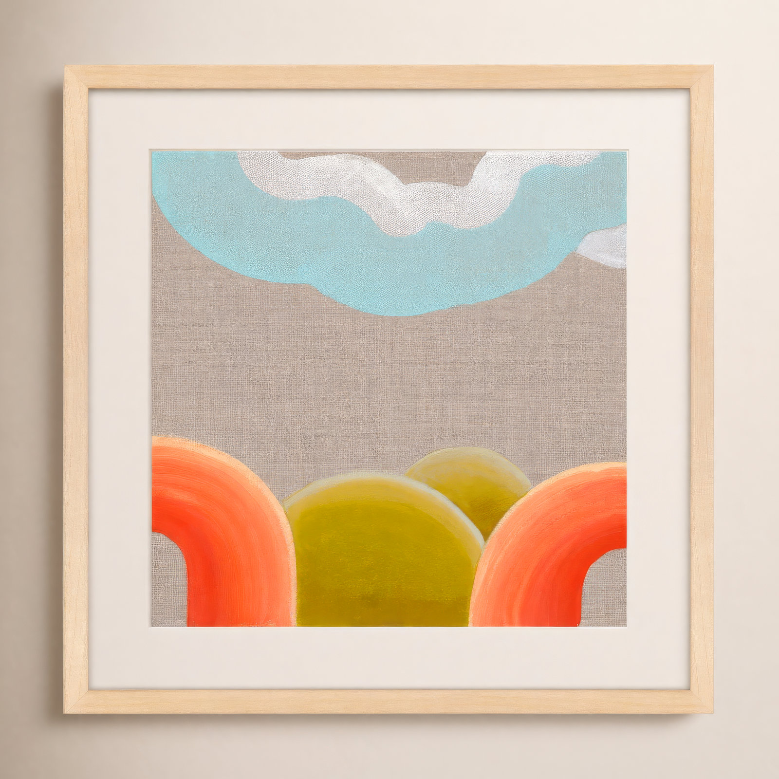 Sunrise 1 by Andrea Stokes, Maple Framed, 30" W x 30" H