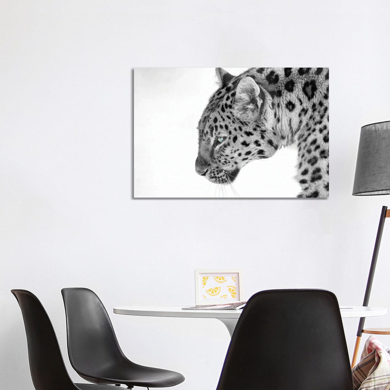 Big Cat B&W by David Gardiner - Print on Canvas, 101.6 cm H x 66.04 cm W x 3.175 cm D, Wrapped Canvas