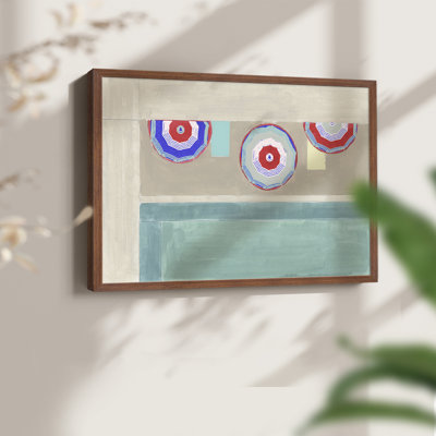 Au bord de la piscine II - Impression encadrée - Restickable