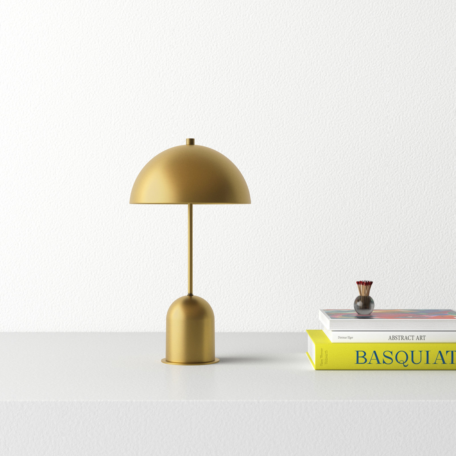 Saed 20 Inch Metal Accent Table Lamp With Dome Shade, Brass