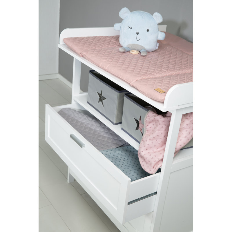 Hamburg Changing Table Dresser, White
