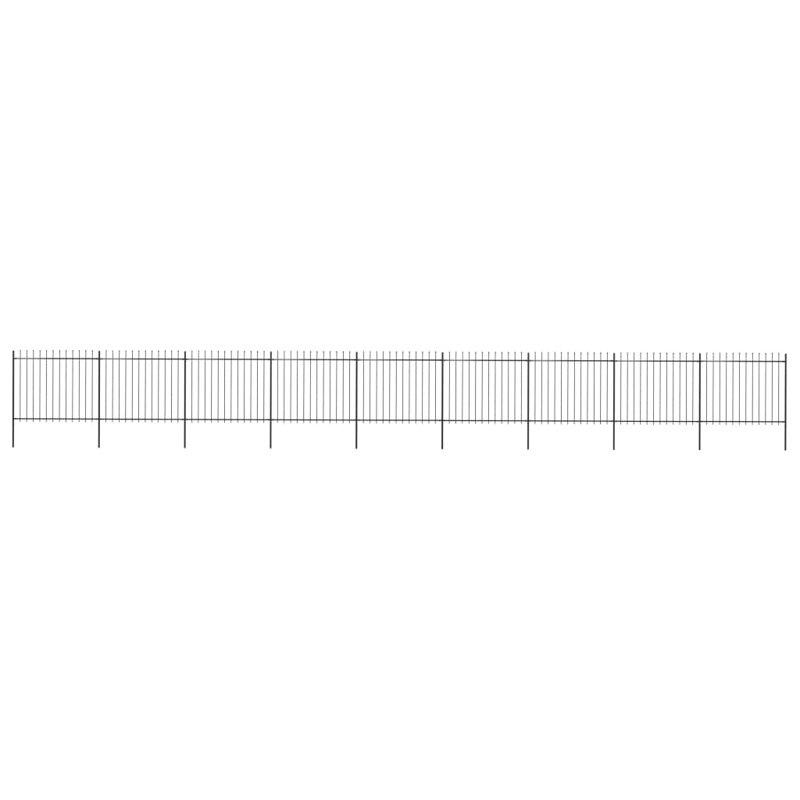 Busina 150cm H x 92cm W Black Metal Border Fence