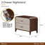 Houston Large Nightstand - Walnut