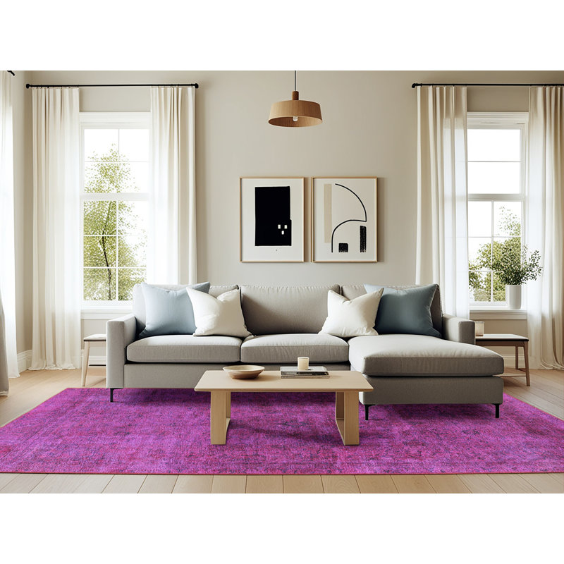 Tapis oriental rose Rosman, Rectangle 6 pi x 9 pi