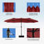 Parasol de marché rectangulaire 15 pi x 9 pi avec base-2041654498