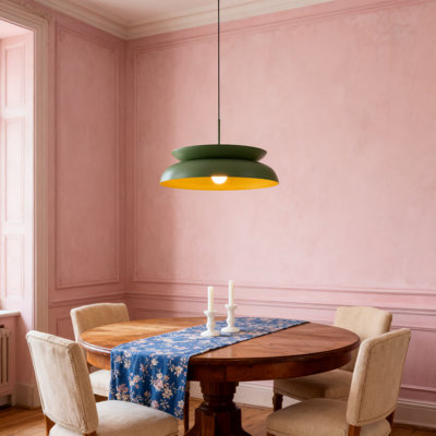 Luminaire suspendu de style Mid-Century avec abat-jour à 2 niveaux pour le salon de la grande salle à manger de style moderne campagnard
