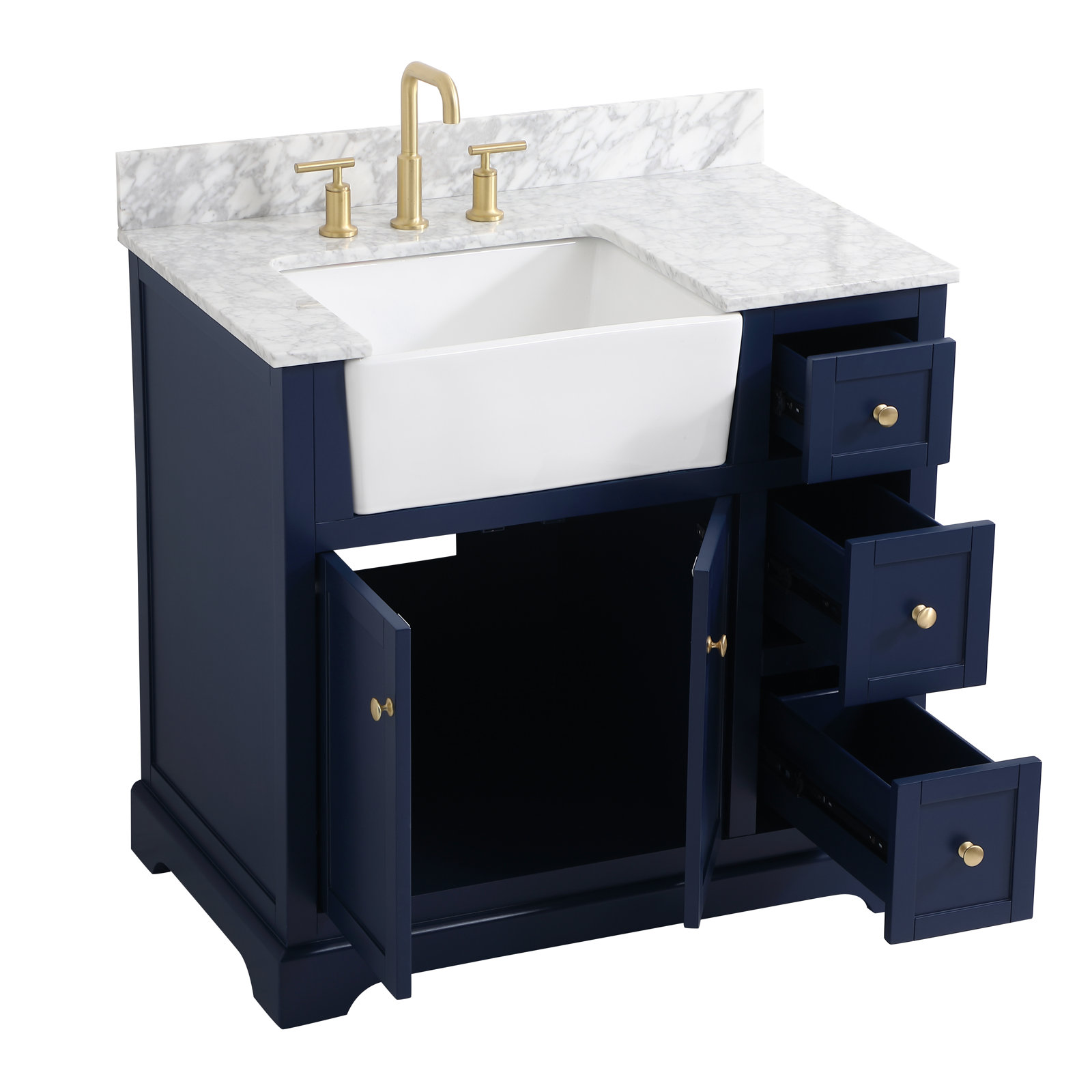 Pardue 36'' Single Bathroom Vanity, Blue