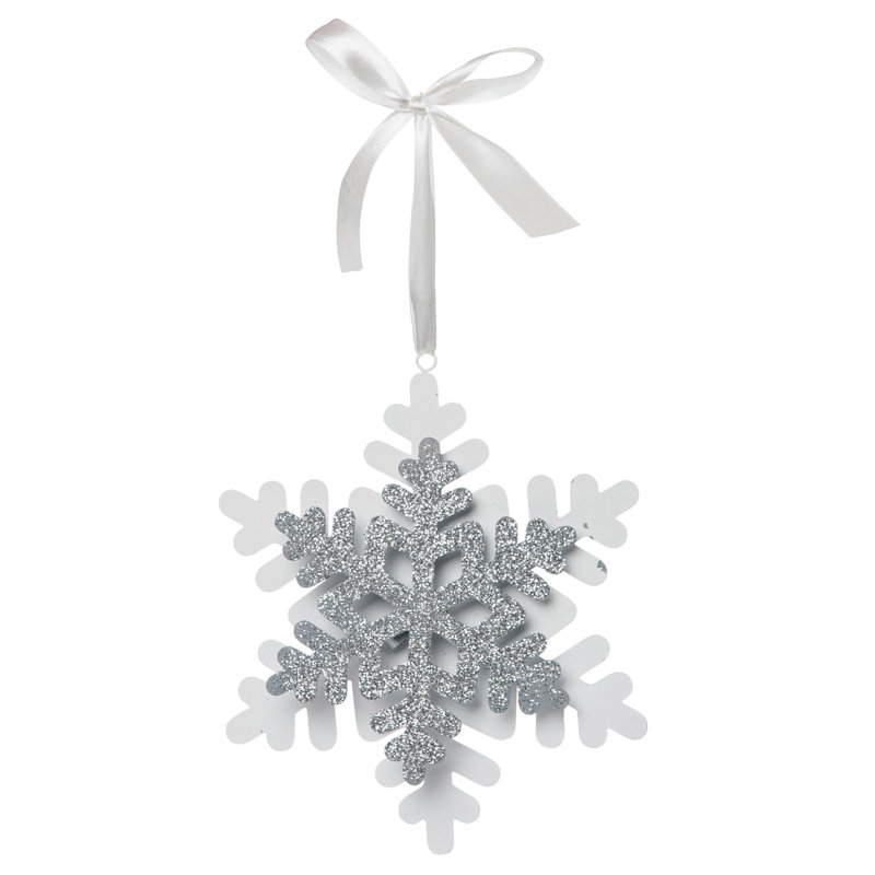 Ensemble de 2 décorations de Noël surdimensionnées en forme de flocon de neige