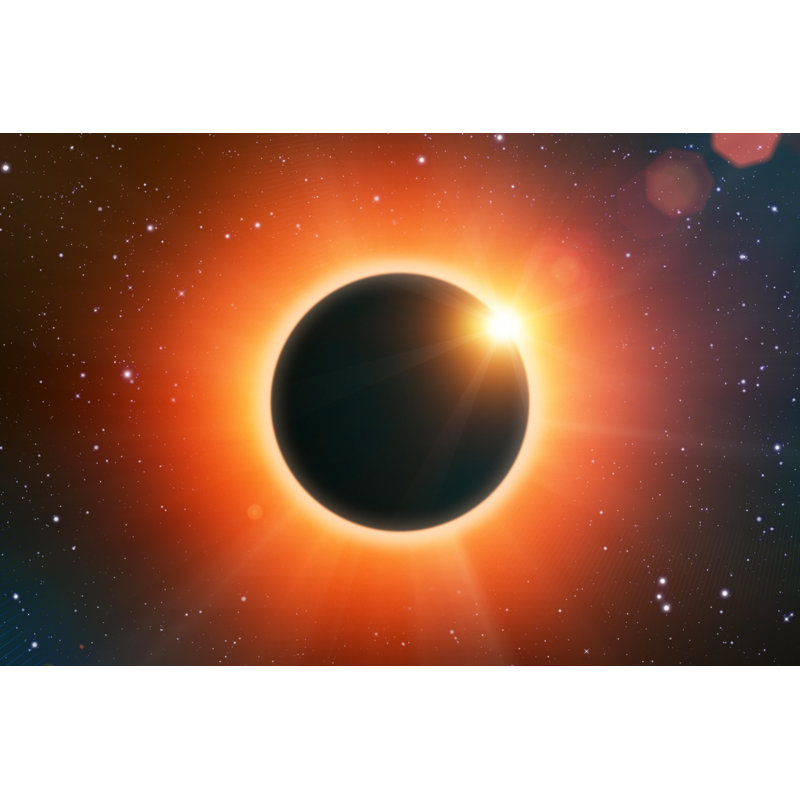 Solar Eclipse - Wrapped Canvas Print, 30cm H x 46cm W x 3.8cm D