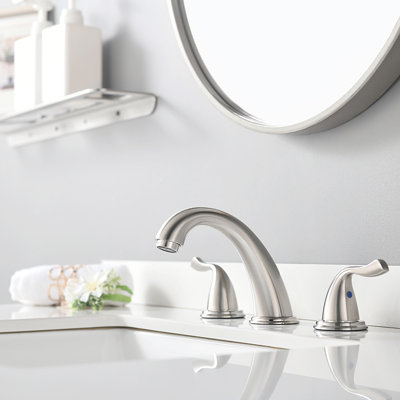 Widespread 2-handle Bathroom Faucet with Drain Assembly