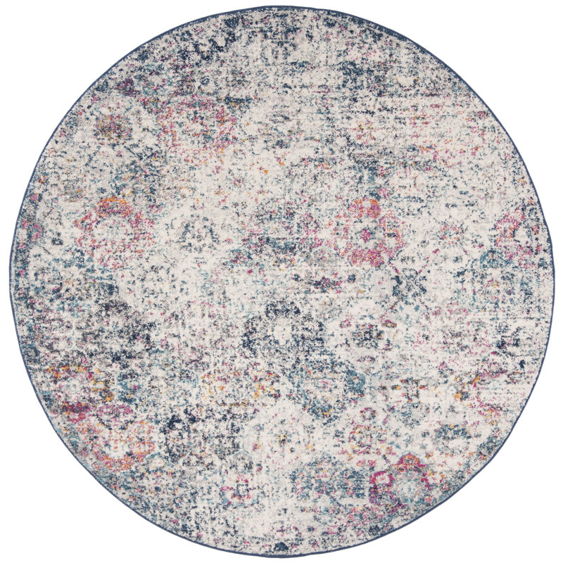 Tapis bleu marine / bleu sarcelle Cronin, Rond 11 pi