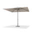 Parasol de terrasse semi-automatique carré de 10 pi avec parasol pour table de marché avec 8 baleines robustes AlumInum, beige-112900966