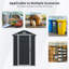 Remise de rangement extérieure en plastique 4 pi x 6 pi avec plancher