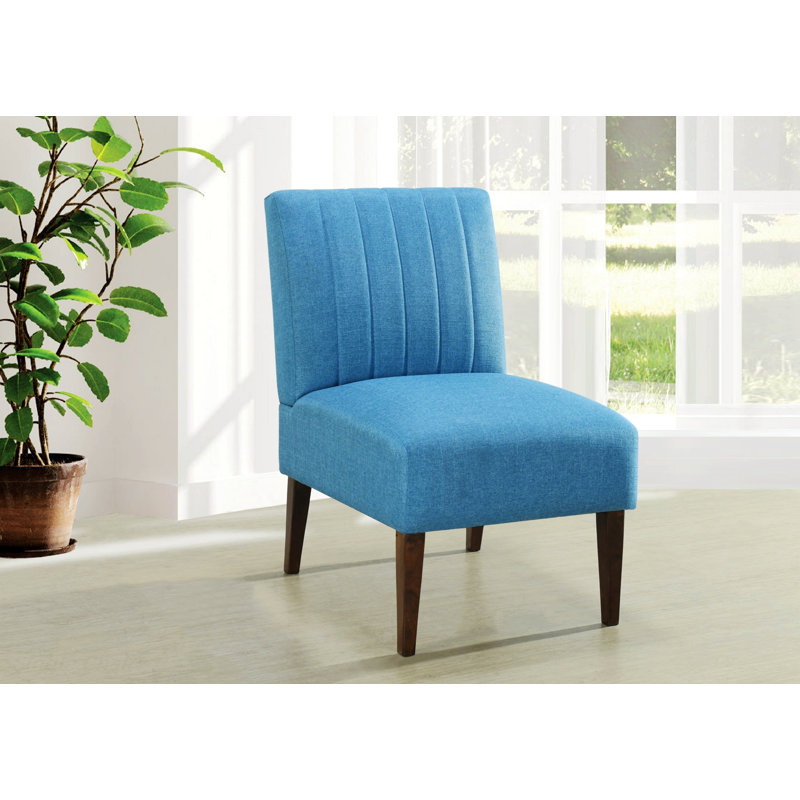 Kaie 29.81'' Wide Side Chair COMFORTABLE ACCENT CHAIR UPHOLSTERED CHAIR PLUSH CHAIR, Blue Fabric
