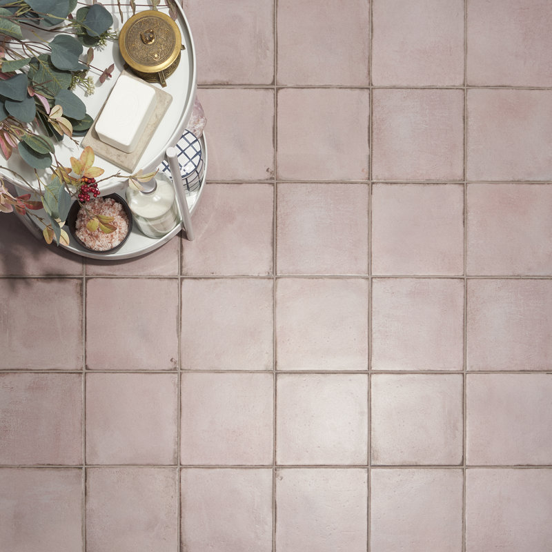 San Luis 7.87 in. x 7.87 in. Matte Porcelain Floor and Wall Tile (10.32 Sq. Ft. / Case), Rose