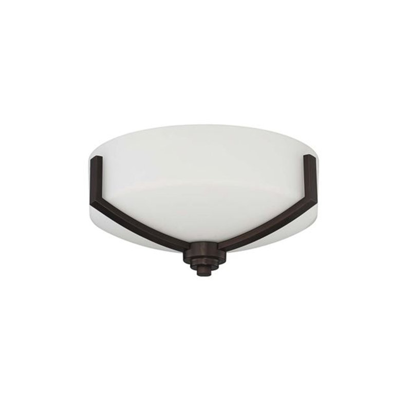 Abishek Glass Flush Mount, Bronze