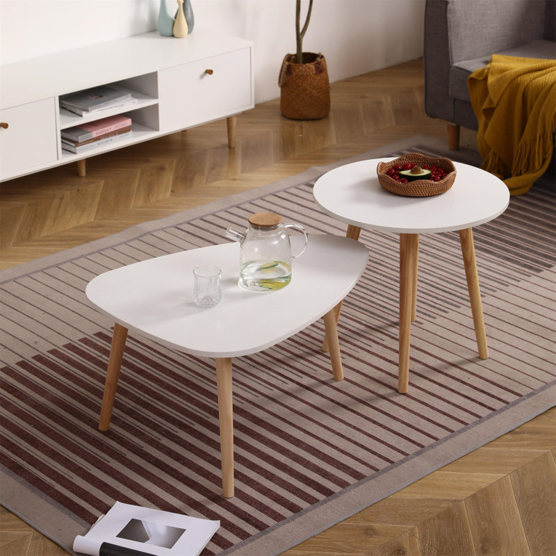 Table basse en forme d'œuf, 16.14" H x 31.1" L x 23.62" W