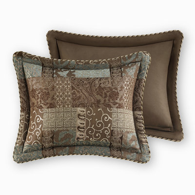 4 Piece Comforter For - 1 Comforter, 2 Shams With 2" Flange And Wadding, Platform, Chenille Featuring Decorative Antique Satin Look, Upgraded Manufacturing Process