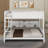 Full XL Over Queen Bunk Bed With Cabinets And USB-548284616